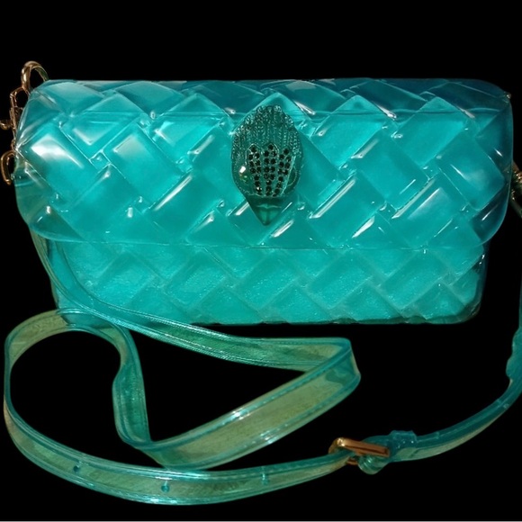 Kurt Geiger London Mini Kensington Drench Vinyl Convertible Crossbody Bag Jelly - Picture 2 of 6